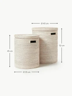 Wäschekörbe Lurdes mit Deckel, 2er-Set