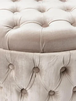 XL Samt-Hocker Chiara mit Stauraum