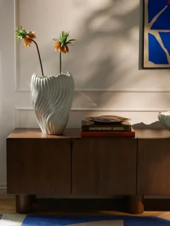 XL Vase Milazzo mit geriffeltem Twist, H 44 cm