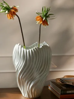 XL Vase Milazzo mit geriffeltem Twist, H 44 cm