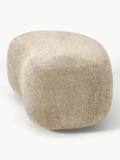 XL-Hocker Alba aus Teddy-Bouclé