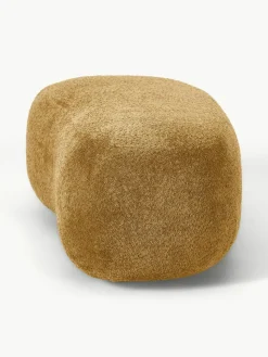 XL-Hocker Alba aus Teddy-Bouclé