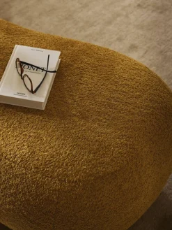 XL-Hocker Alba aus Teddy-Bouclé